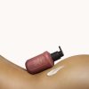 Moisturizing lotion on skin with cream application