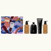 Colorful hair care set with decorative packaging