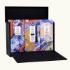 Colorful floral boxed product set on display